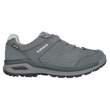 Lowa Wander-Travelschuhe Locarno Low GTX (All-Terrain, Nubukleder, wasserdicht) graphitgrau/jade Damen